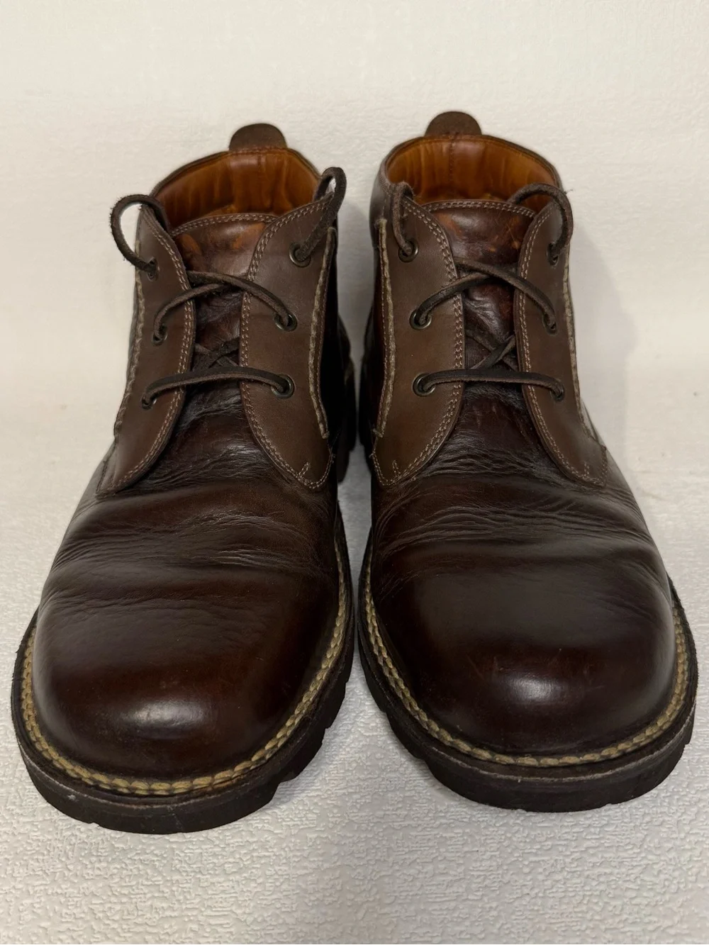 H.S. Trask Men’s 11 Brown Genuine Bison Leather Chukka Boots Vibram 1178